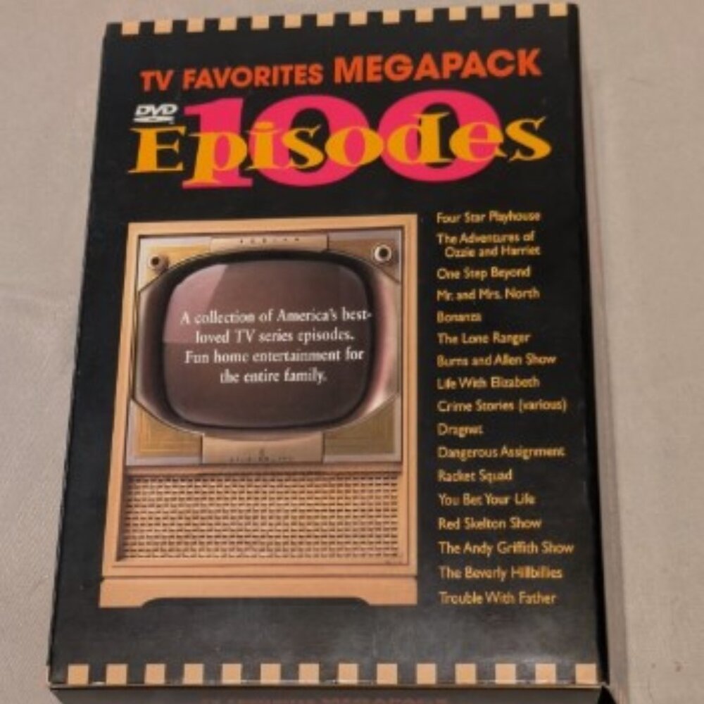 100 Episode TV Favorites Megapack - 9-Disc Set DVD's 1950's Favorite Shows